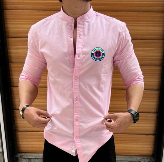 Tommy Hilfiger Designer Ban Collar Shirt – Pure Cotton Premium Wear | ZR