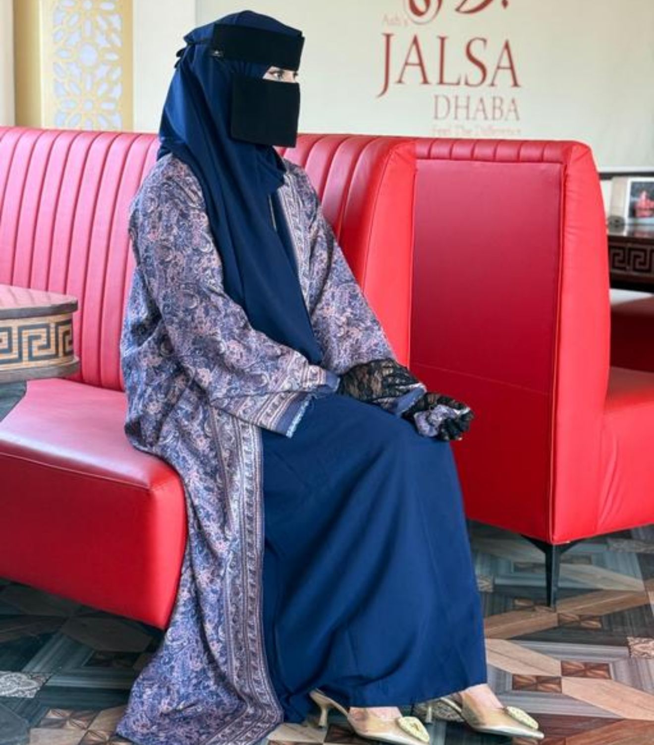 Luxury Printed Pashmina Abaya with Matching Stole & Inner | Premium Summer Cotton Linen Blend Modest Wear | Designer Islamic Abaya for Women | AF