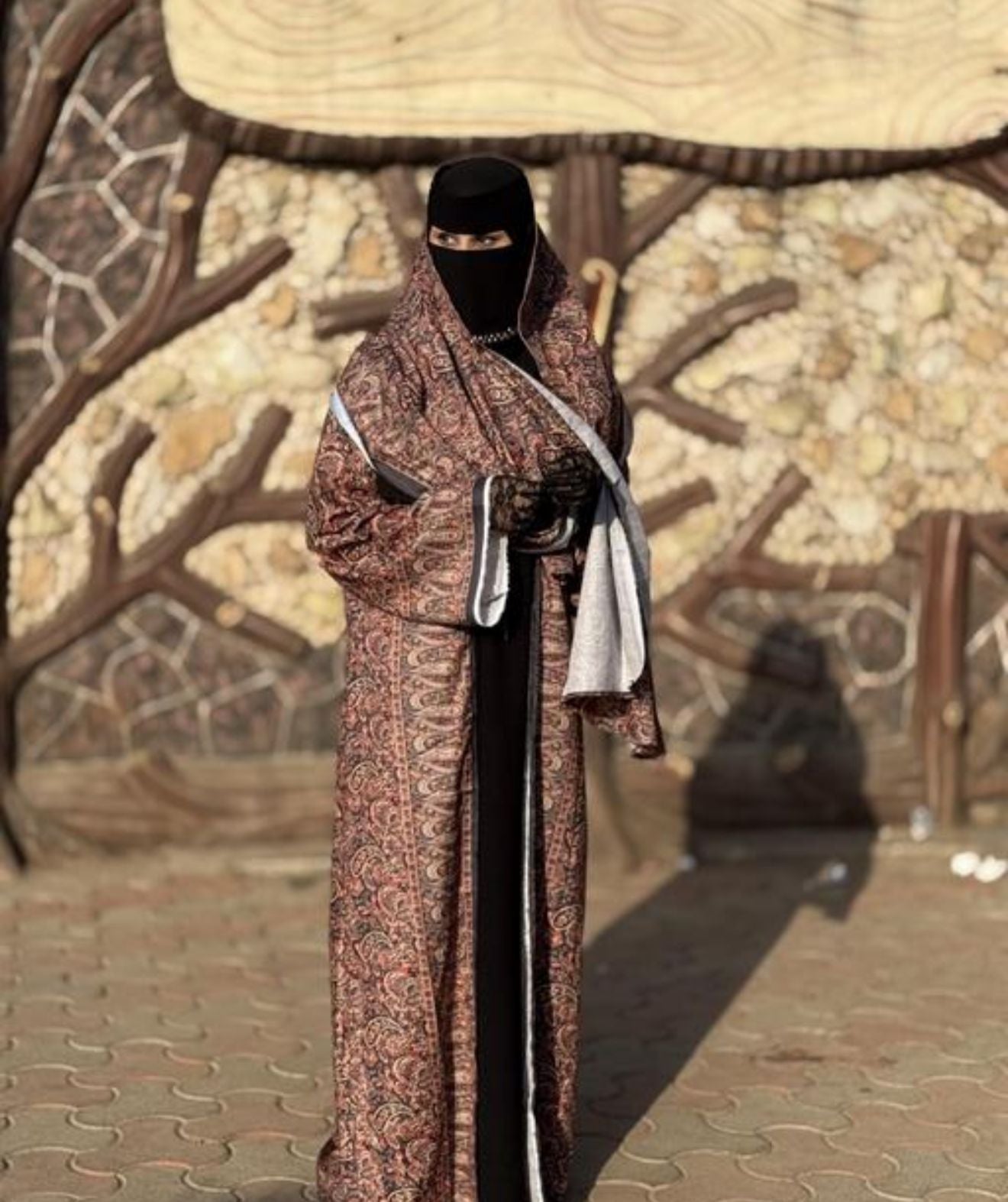 Luxury Printed Pashmina Abaya with Matching Stole & Inner | Premium Summer Cotton Linen Blend Modest Wear | Designer Islamic Abaya for Women | AF