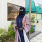 Luxury Printed Pashmina Abaya with Matching Stole & Inner | Premium Summer Cotton Linen Blend Modest Wear | Designer Islamic Abaya for Women | AF