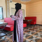 Luxury Printed Pashmina Abaya with Matching Stole & Inner | Premium Summer Cotton Linen Blend Modest Wear | Designer Islamic Abaya for Women | AF
