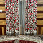 Red Tree of Life Crewel Work Kashmiri Curtain
