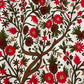 Red Tree of Life Crewel Work Kashmiri Curtain