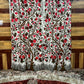 Red Tree of Life Crewel Work Kashmiri Curtain