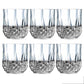 2341 Heavy Unbreakable Stylish Look Fully Transparent Glasses Set 250ml (6pcs)