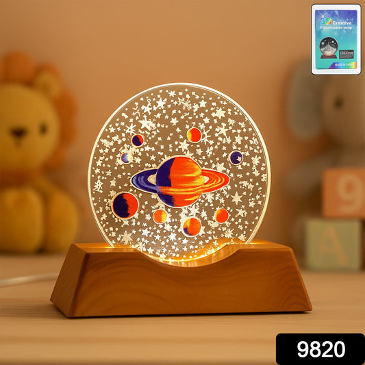 3d Creative Visualization Lamp  Led Night Ligh (1 Pc)