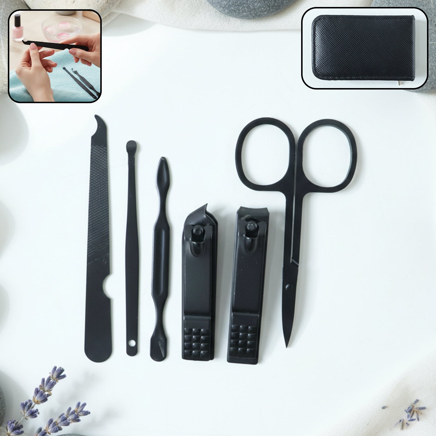 6 In 1 Professional Manicure  Pedicure Grooming Tool Set