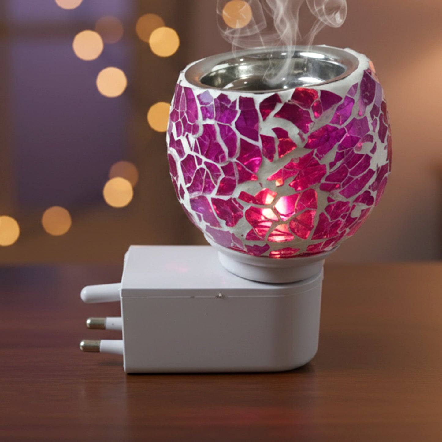 Premium Plug-in Mosaic Glass Aroma Diffuser  Night Lamp (1 Pc)
