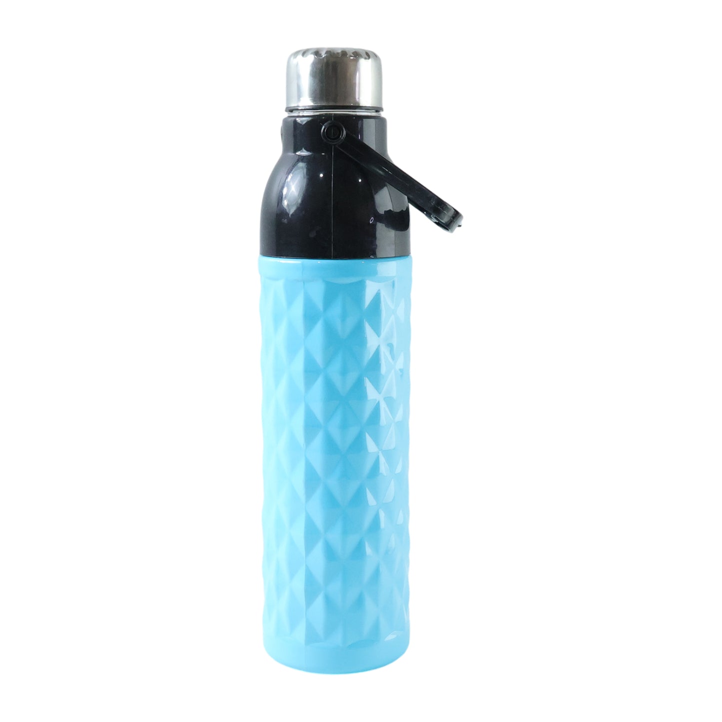 Plastic 1100 Ml Approx Diamond Texture Sports Water Bottle (1 Pc)