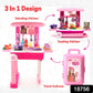 3 In 1 Kitchen Set For Kids Portable Pretend Play Toys For Kids With Suitcase (1 Set)