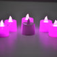 6632 Pink Flameless Led Tealights Smokeless Plastic Decorative Candles - Led Tea Light Candle For Home Decoration (Pack Of 24)