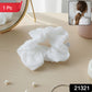 Elegant White Mesh Fabric Hair Scrunchie (1 Pc)