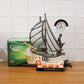 Decorative Ship Shape Clock Lamp (1 Pc)