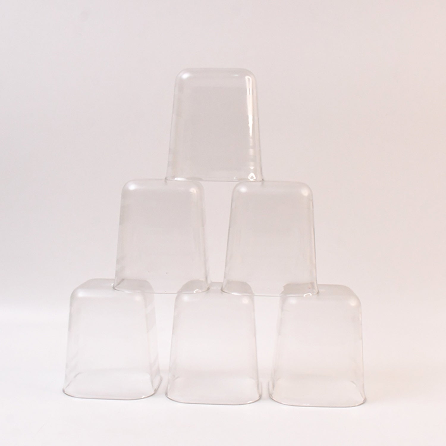 6pc Transparent Diamond Medium Serving Glass Set Glass Set For Water Juice Etc