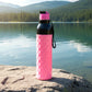 Plastic 1000 Ml Approxdiamond Pattern Leakproof Water Bottle (1 Pc)