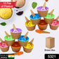 5321  Ice Cream Bowl  Spoon Set Plastic Solid Colour Cream Cup Couple Bowl With Spoon. Ice Cream Spoon  Bowl Set 12 Pc Set Of Ice Cream Bowl  Spoon (Multi Color)