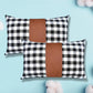 Pillow Covers Leather  Cotton Cushion Covers (19  12 Inch  1 Pair  2 Pc)