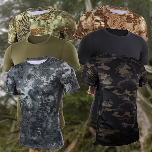 Slim-Fit Python-Pattern T-Shirt for Men | Casual Crew-Neck Tee – Panun Cart