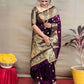 Banarasi Silk Woven Design Saree for Women (Purple, 6.3 m)