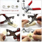 Metal Studs- 50 Sets Silver Colors 9.5mm Metal Copper Prong Snap Buttons With Pliers