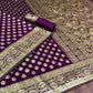 Jacquard Saree For Women (Purple, 6.3m)