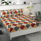 Premium MICROFIBER ELASTIC FITTED DOUBLE BEDSHEET WITH TWO PILLOW COVERS (70X76X6 Inches)