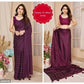 Georgette Striped Saree for Women (Pink, 6.3 m)