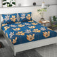 Premium MICROFIBER ELASTIC FITTED DOUBLE BEDSHEET WITH TWO PILLOW COVERS (70X76X6 Inches)