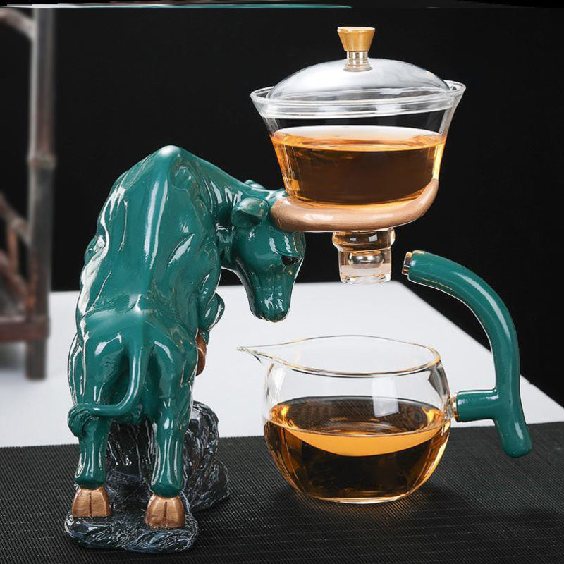 Niu Zhuan Qiankun Glass Semi-Automatic Tea Maker – Elegant One-Touch Kung Fu Teapot