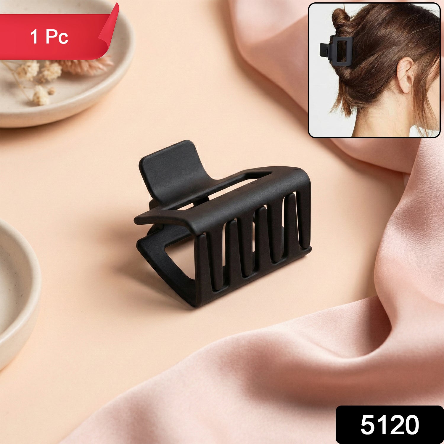 Premium Matte Finish Strong Hold Hair Claw Clip (1 Pc)