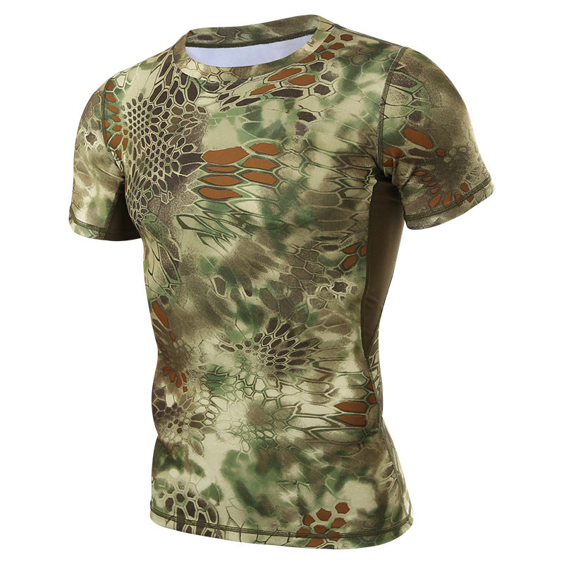 Slim-Fit Python-Pattern T-Shirt for Men | Casual Crew-Neck Tee – Panun Cart