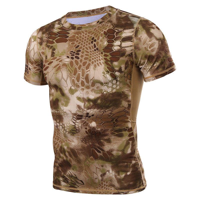 Slim-Fit Python-Pattern T-Shirt for Men | Casual Crew-Neck Tee – Panun Cart