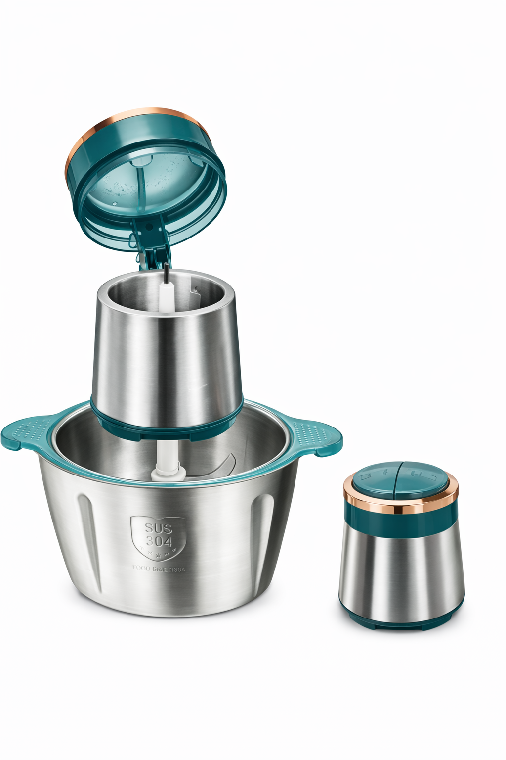 Queen’s Multifunctional Cooking Machine 3L Stainless Steel Food Processor 300W Electric Chopper Multi Shredder Ice Crusher Heavy Duty Kitchen Mixer Grinder