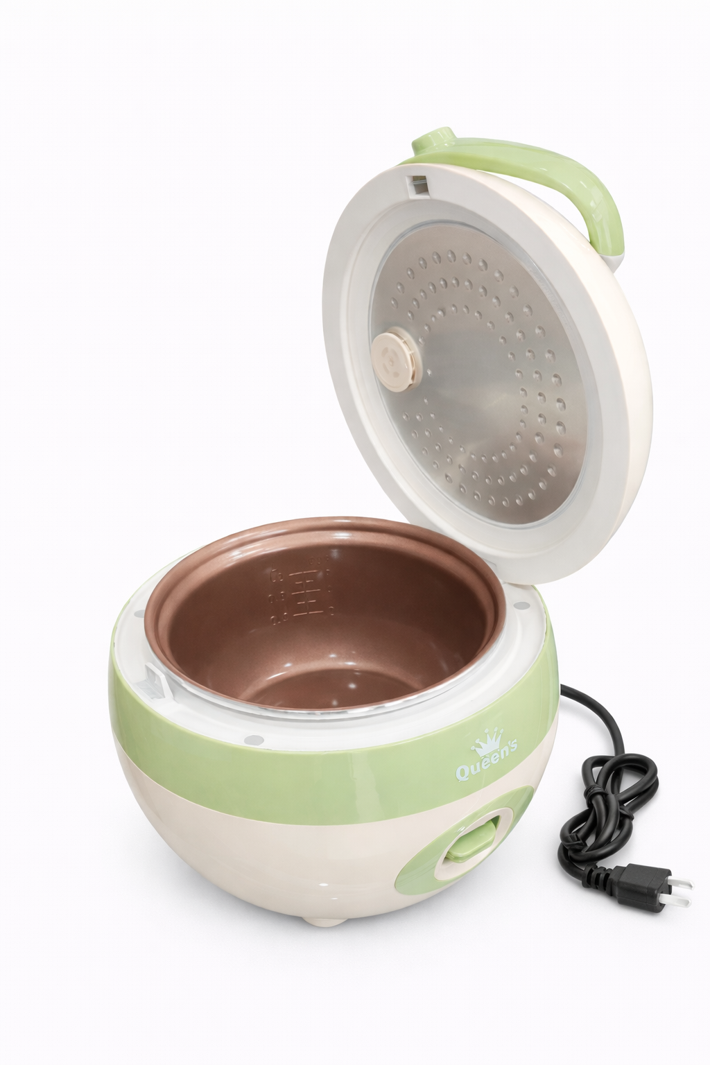 Queen’s Electric Lunch Cooker 1.5L Portable Food Warmer Electric Tiffin Box with Handle Fast Heating Compact Travel Cooker for Home Office