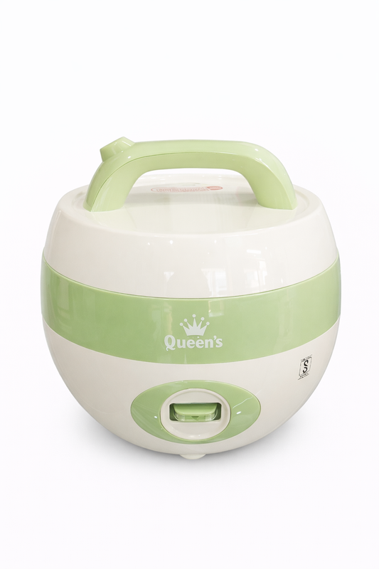 Queen’s Electric Lunch Cooker 1.5L Portable Food Warmer Electric Tiffin Box with Handle Fast Heating Compact Travel Cooker for Home Office