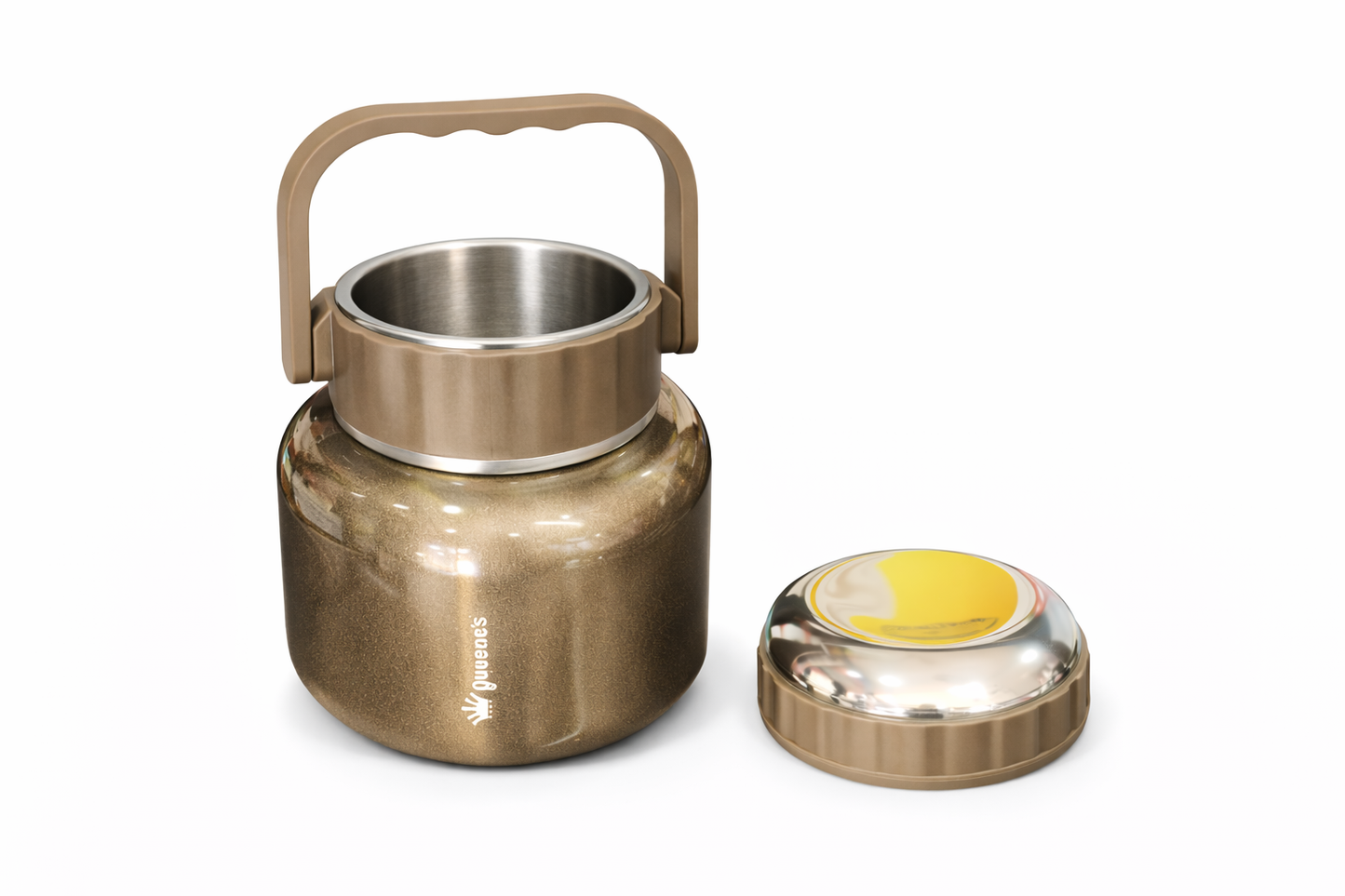 Queen’s Insulated Food Container Stainless Steel Hot and Cold Lunch Jar Portable Thermal Food Storage Leak Proof Handle Design Premium Food Flask