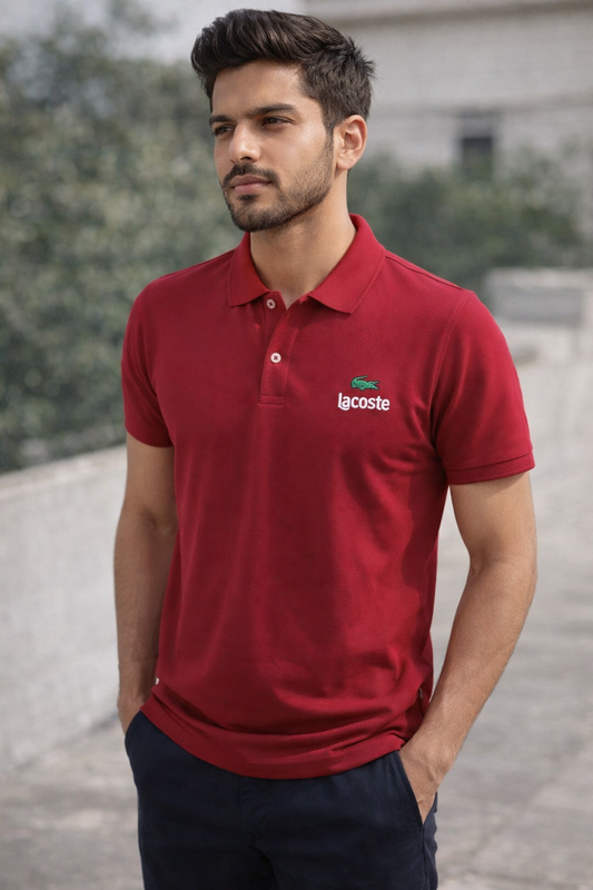 Lacoste Style Men’s Cotton Matty T-Shirt – Premium Half Sleeve Summer Collection | MF
