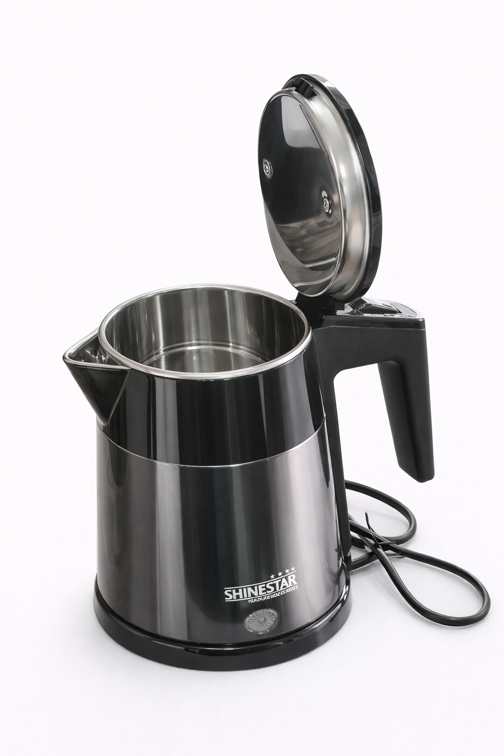 ShineStar Stainless Steel Electric Kettle 1.0L | Fast Boil 1000W | Auto Cut-Off Safety | Corded Base | Premium Tea & Coffee Kettle for Home & Office