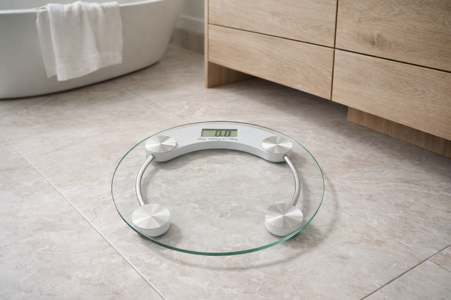 Digital Personal Scale 150KG – High Precision Tempered Glass Body Weight Machine for Home