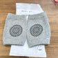 Light Grey Toddler Wool Knit Leg Warmer (Knee Guard)