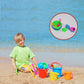 4486 Sand Game Castle Building Plastic Beach Toy Set For Kids Summer Fun Creative Activity Playset Gardening Tool With Accessories  Bucket-pack Of 6 Pcs