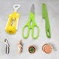 9142 Multifunction Kitchen Tools Stainless Steel And Plastic Kitchen Knife And Scissor Ideal Accessory Set For Kitchen