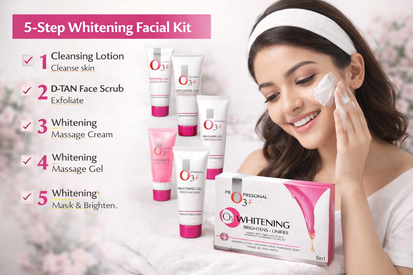 Professional O₃⁺ O₃ Whitening Facial Kit