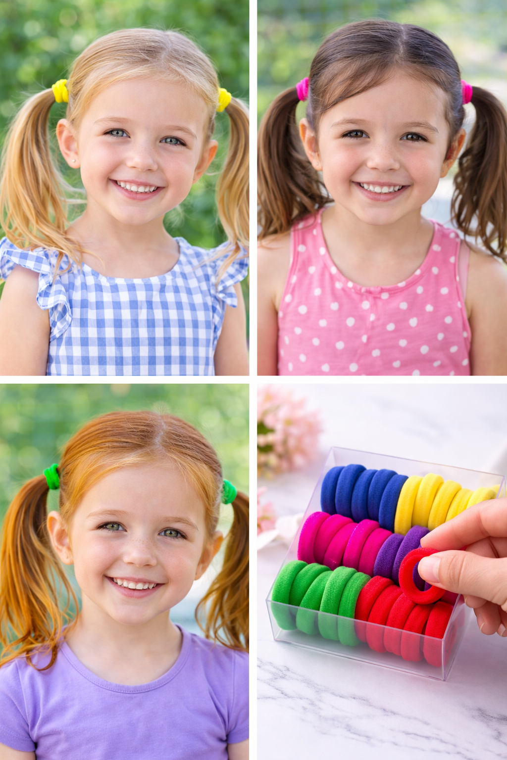 Soft & Stretchable Hair Rubber Bands For Girl Child