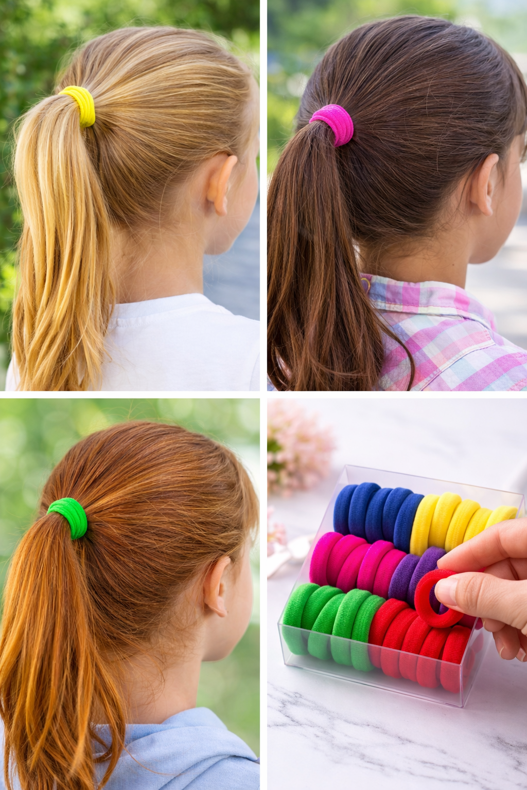 Soft & Stretchable Hair Rubber Bands For Girl Child