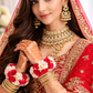 GAJRA RED ROSE FLOWER 2Pcs