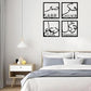 Sabr Shukr Dua Tawkkul Black Frame Home Decora Wooden Wall Hanger for Bed Room (12 inch X 12 inch, Black)