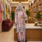 Luxury 3 Piece Turkish Satin Cord Set for Women | Premium Silky Smooth Fabric | Designer Printed Kurta, Pant & Dupatta | Elegant Party & Casual Wear Suit