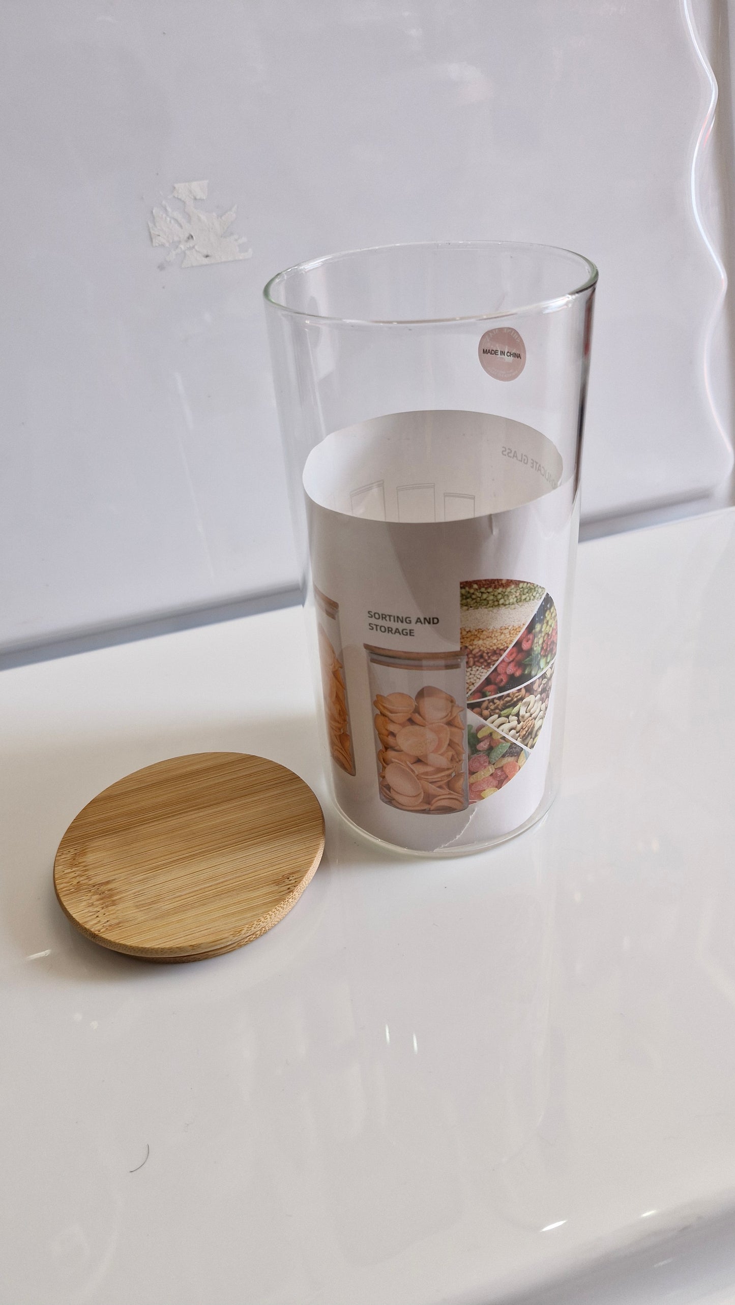 SM Airtight Food Jar 1400ml – Heat Proof Storage Container with Wooden Handle | Leakproof Kitchen & Lunch Storage Jar