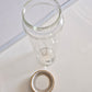 750ml Transparent Glass Water Bottle with Open Lid – Leakproof Clear Drinking Bottle | Reusable Eco-Friendly Bottle